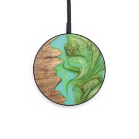 Circle Wood Resin Wireless Charger - Charity (Green, 655157)