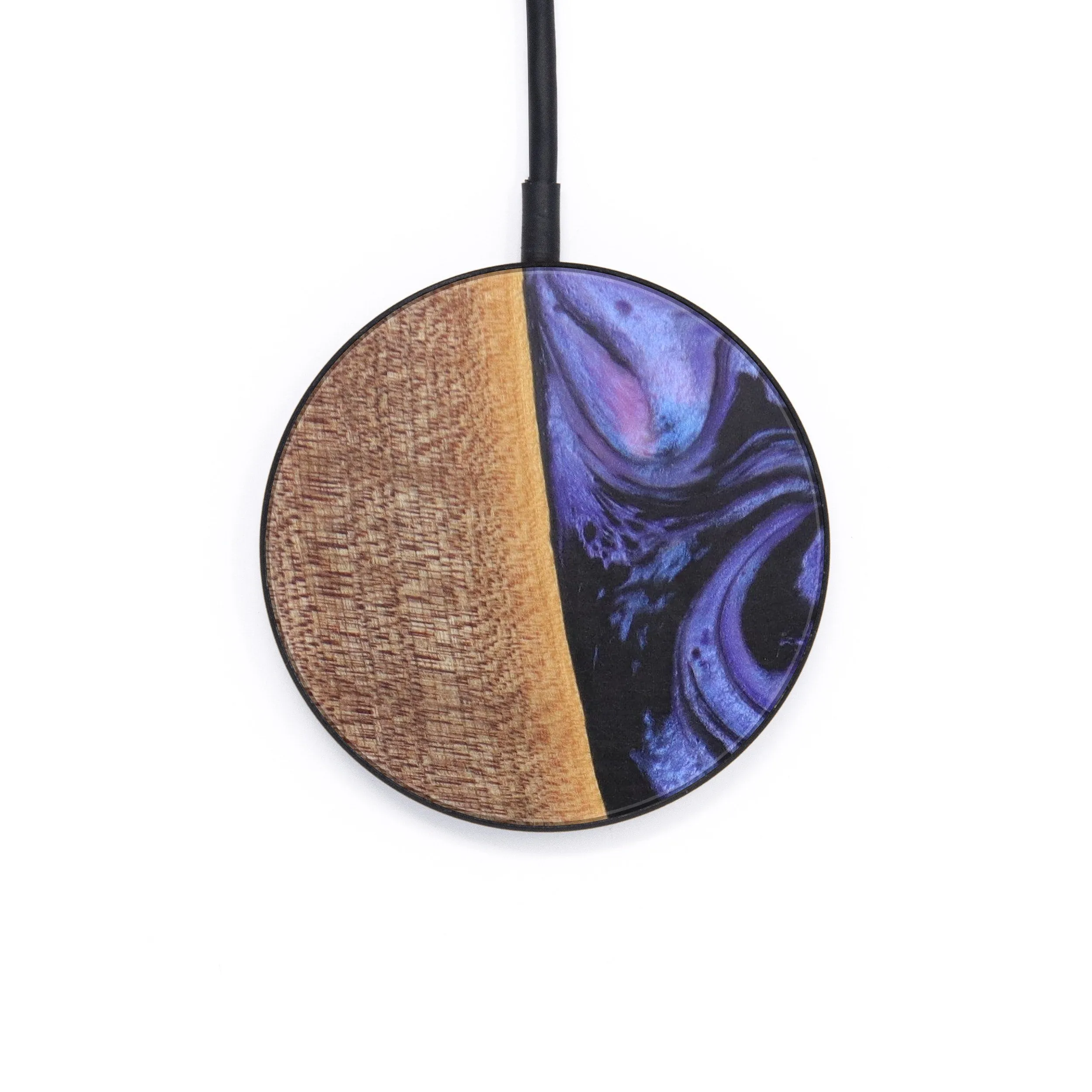 Circle Wood Resin Wireless Charger - Easton (Purple, 611769)