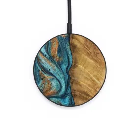 Circle Wood Wireless Charger - Sibelle (Teal & Gold, 729729)