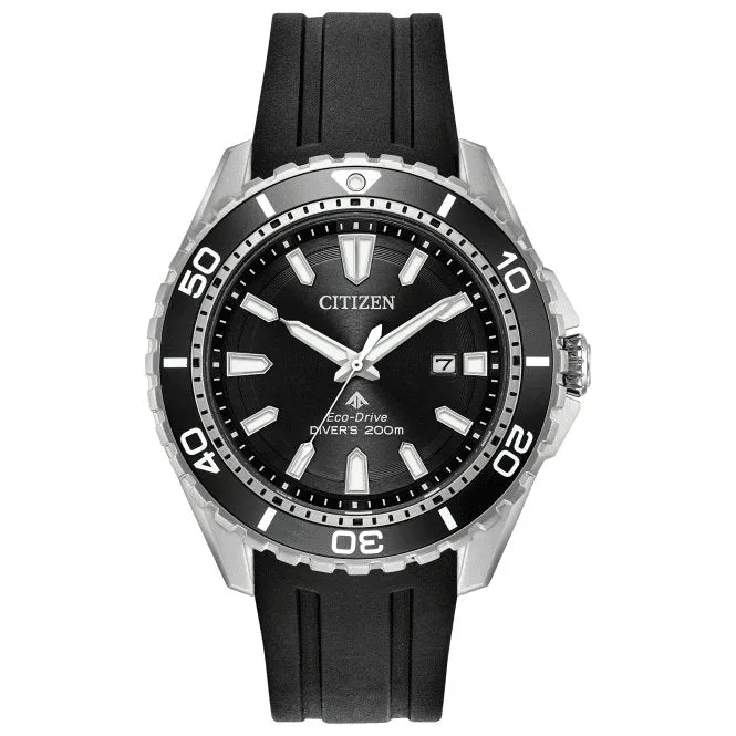 Citizen Gents Eco-drive Promaster Divers Rubber Strap Watch BN0190-07E