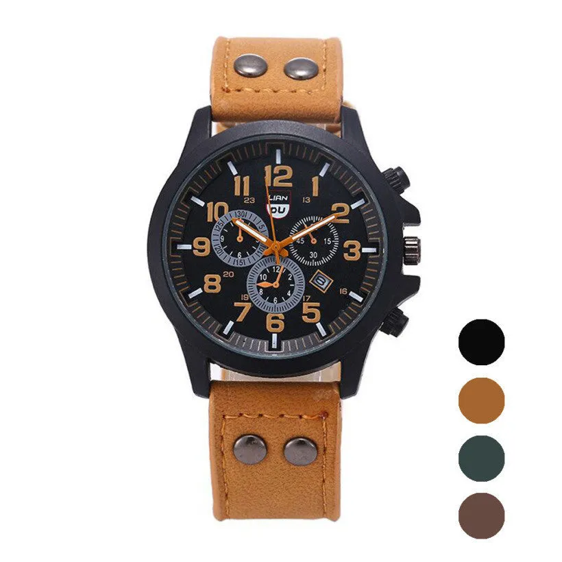 Creative Vintage Classic Watches Men Daily Life Waterproof Strap Sport Army Quartz-watch Casual Charm Watch