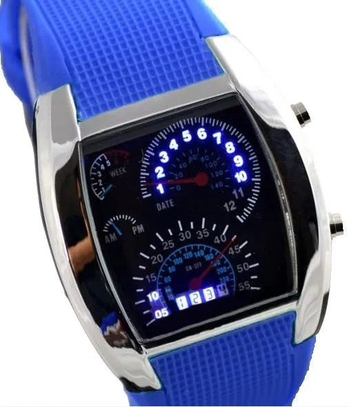 Digital LED Back light Military Wrist Watch Wristwatch Sports Meter Dial Watches For Men