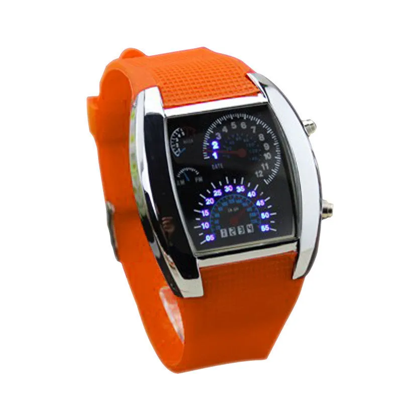 Digital LED Back light Military Wrist Watch Wristwatch Sports Meter Dial Watches For Men