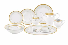 Dinnerware 57Pc. Serv-8 Gold