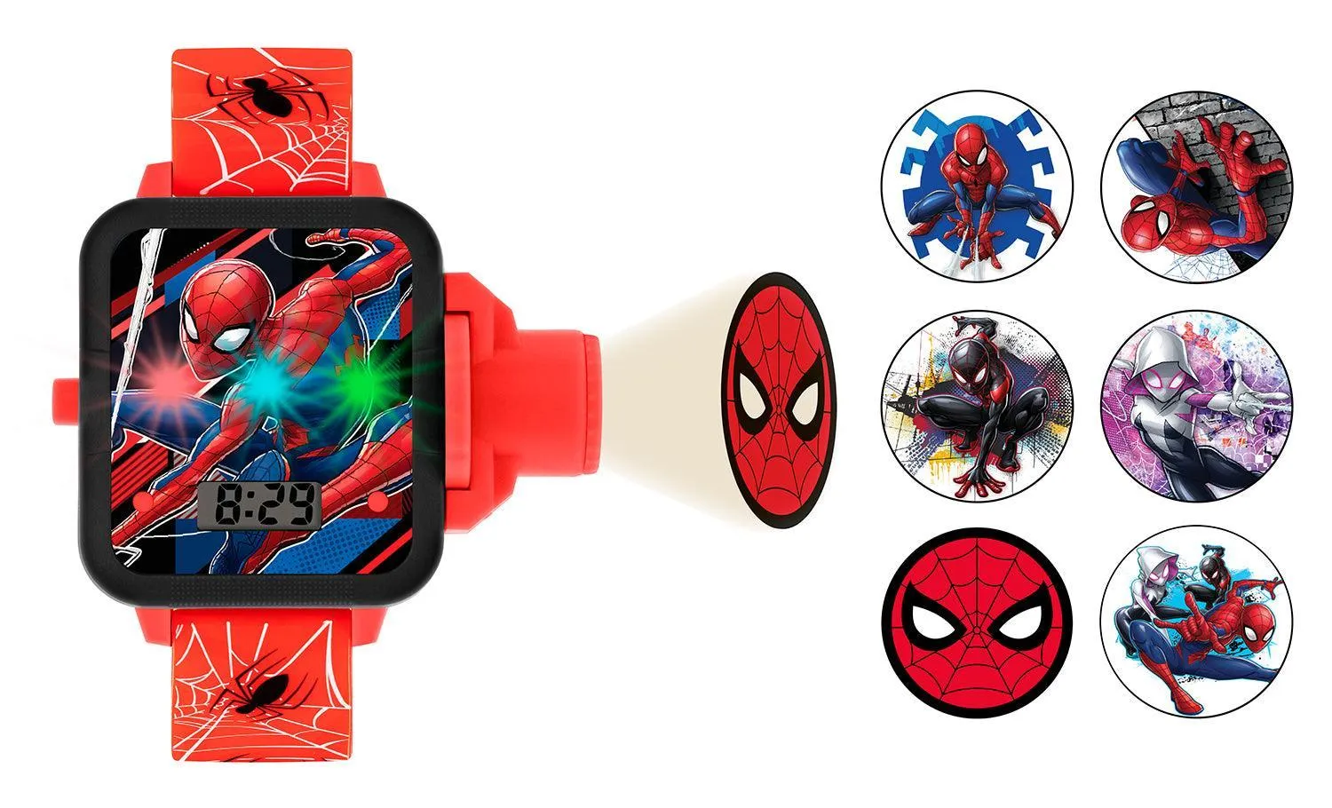 Disney Marvel Spiderman Red Strap Projection Watch