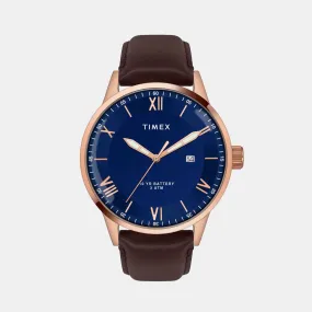 E Class Men's Blue Chronograph Leather Watch TWEG19916