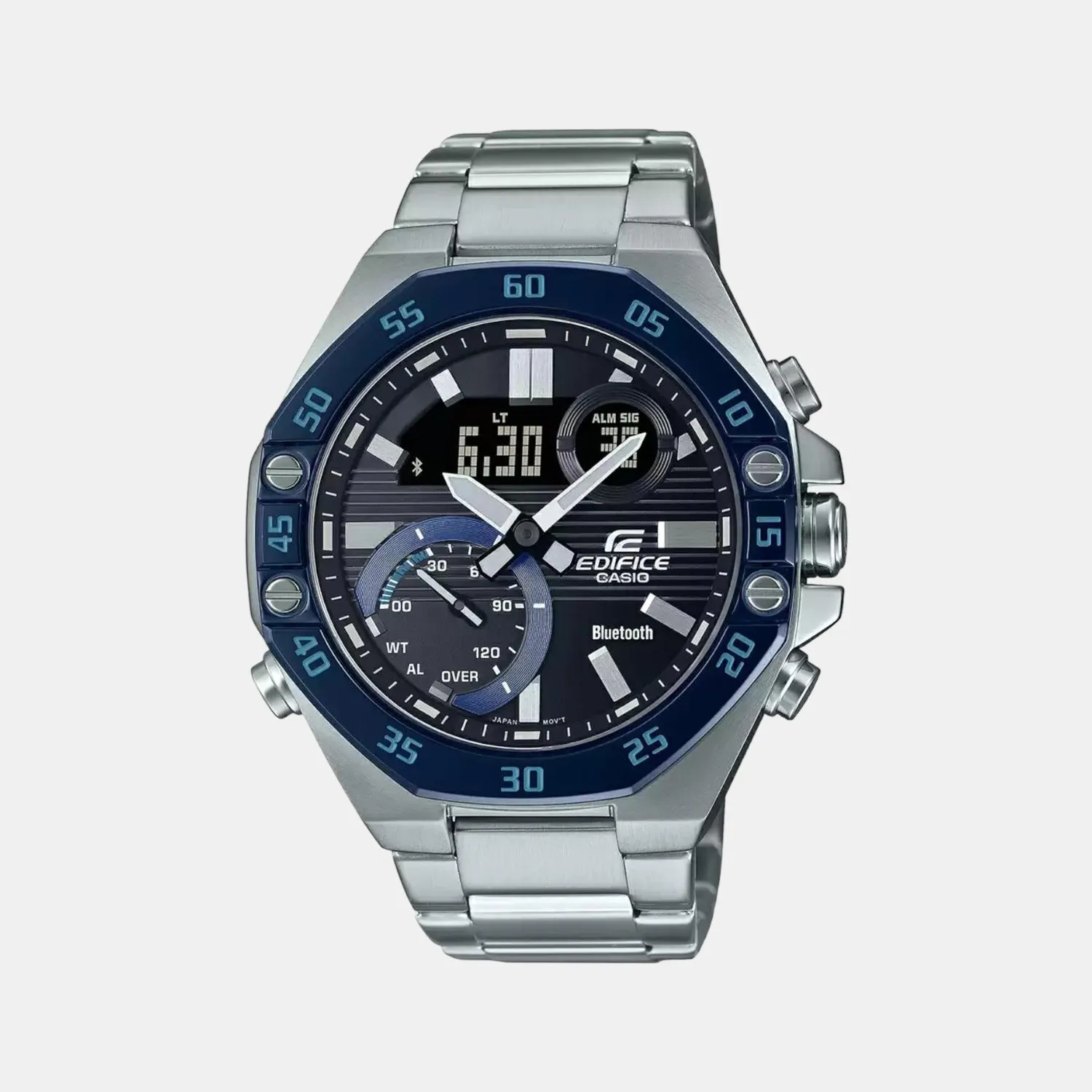 Edifice Men's Analog-Digital Stainless Steel Watch ED524 - ECB-10DB-1BDF