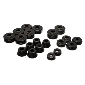 Energy Suspension Hyper-Flex Body Mount Bushing - Black / Cadmium - Ford Fullsize SUV 1966-77