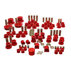 Energy Suspension Hyper-Flex System Bushing Kit Suspension Bushings Polyurethane Red - Mazda Miata 1990-2005