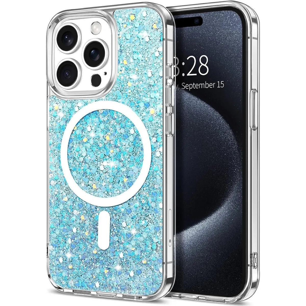 Entronix Apple iPhone 13 Pro Max/12 Pro Max [Magnetic-Compatible] Case - Glitter Flakes,