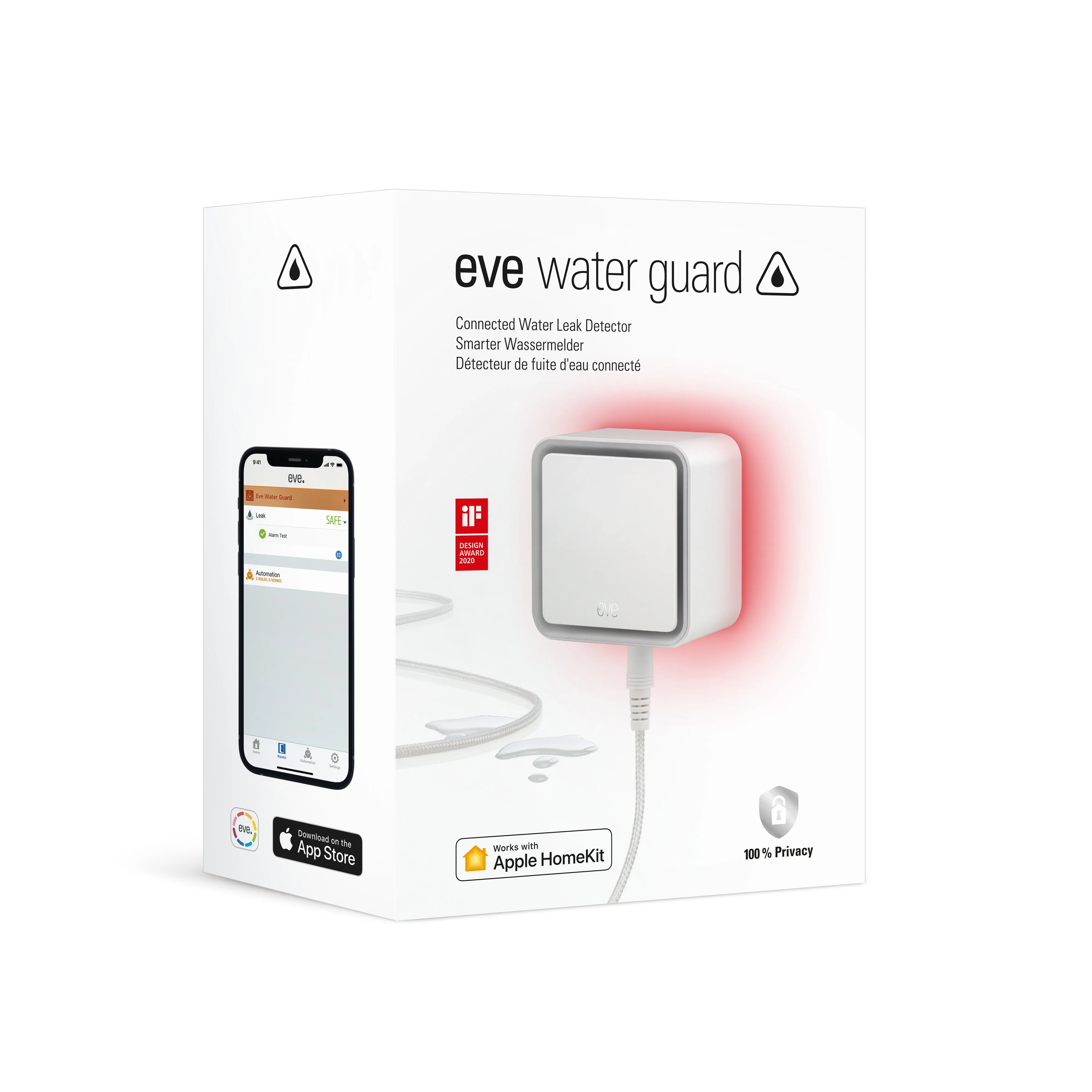 Eve Connected Water Leak Detector with Apple HomeKit technology