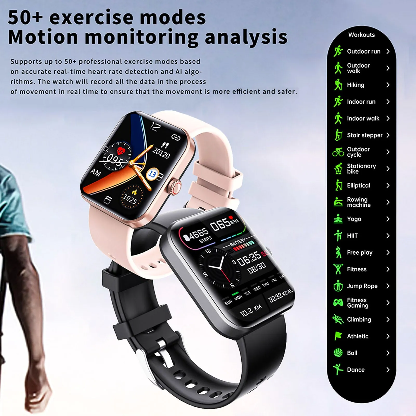 F57L 1.9''Smartwatch Sports Watch with Touchscreen