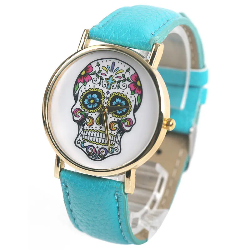 Fashion Design Women Dress watches Quartz Watch fashion SKULL Watch Ladies Sport Watches