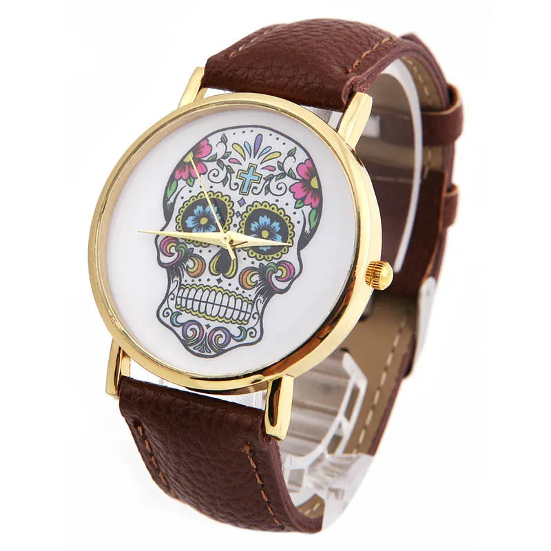 Fashion Design Women Dress watches Quartz Watch fashion SKULL Watch Ladies Sport Watches