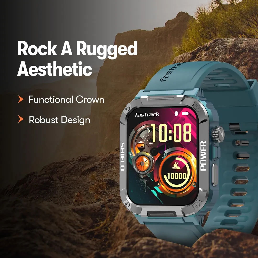 Fastrack Limitless Valor Rugged Smart Watch|Large 1.91" Super UltraVU Display|Functional Crown|Highest 320x385 Pixel Resolution|SingleSync BT Calling|100  Sports Modes|Calculator|Calendar