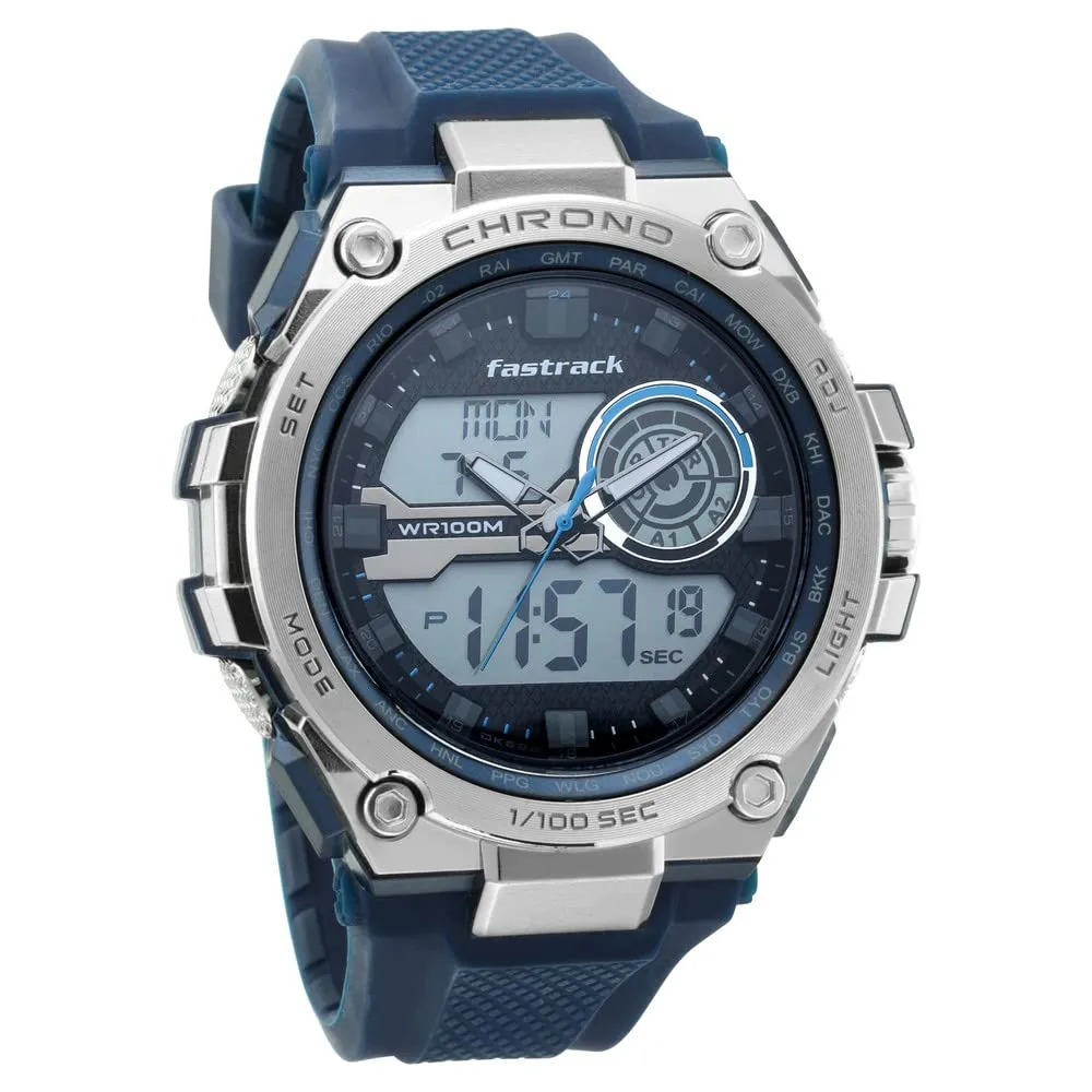 Fastrack Mean Machines Analog-Digital Black Dial Men's Watch-NN38055PP01/NR38055PP01