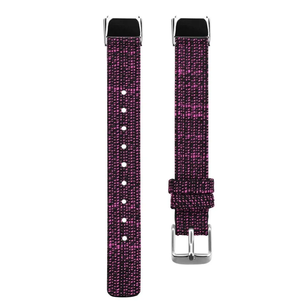 Fitbit Luxe canvas watch strap - Dark Purple / Size: S