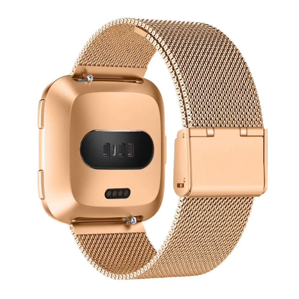 Fitbit Versa / Versa 2 / Versa Lite Stainless Steel Bracelet Milanaise Clip Closure - Rose Gold