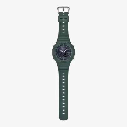 G-Shock Men's Bluetooth Watch Analog-Digital Dial with Green Resin Band, GA-B2100-3ADR