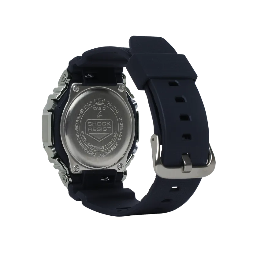 G-Shock Watch Stainless Steel & Resin Case Black Band 49.3 x 44.4 x 11.8mm