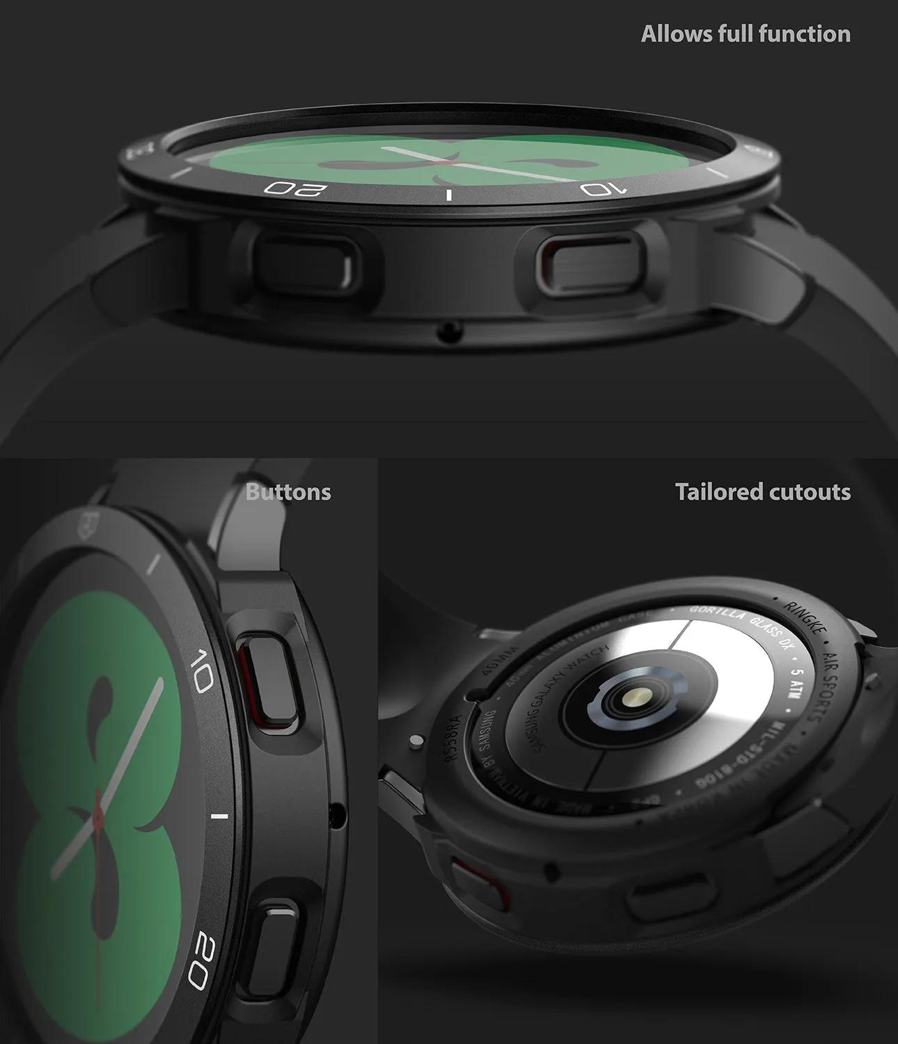 Galaxy Watch 4 40mm | Air Sports Black   Bezel Styling