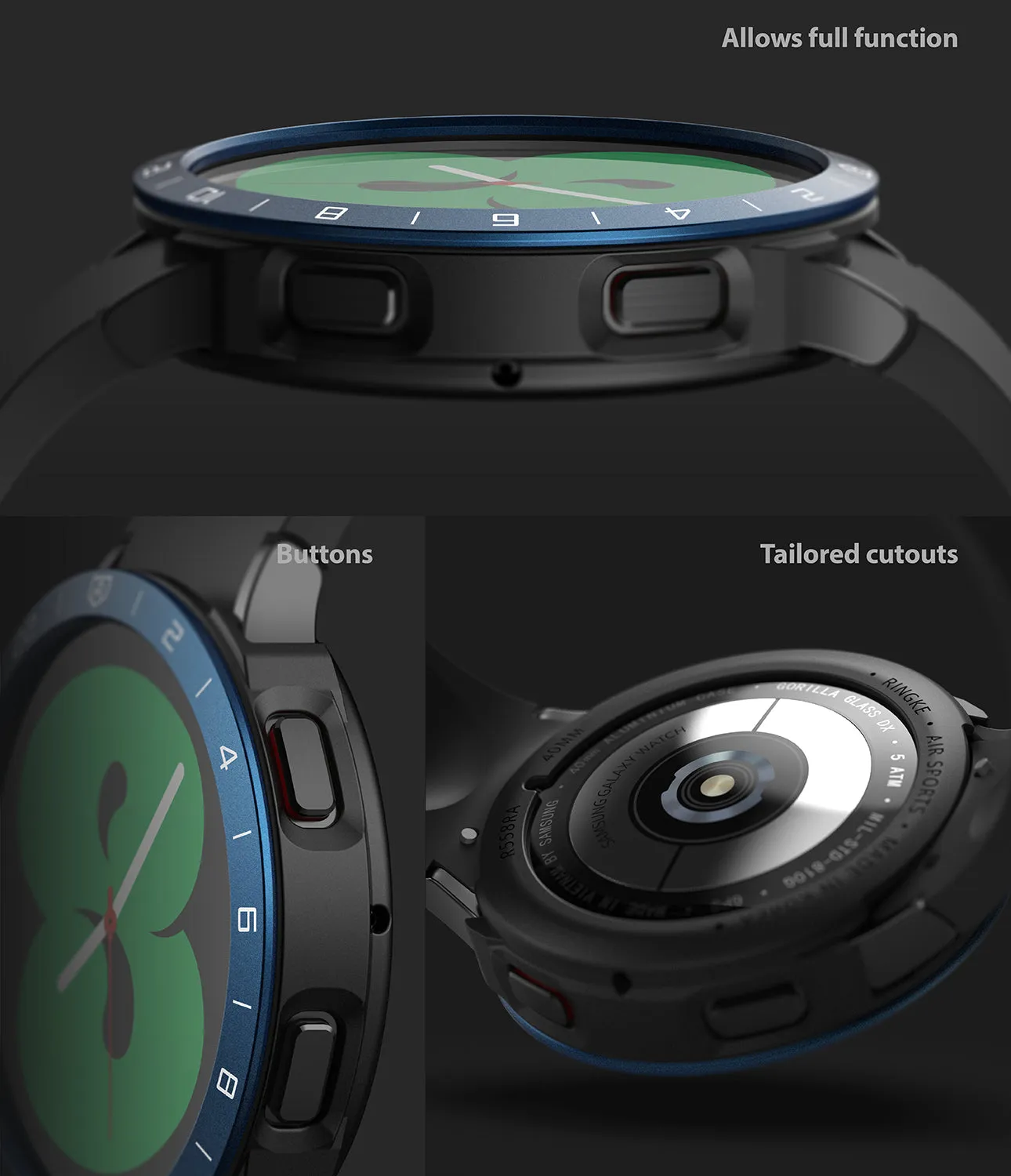 Galaxy Watch 4 40mm | Air Sports Black   Bezel Styling