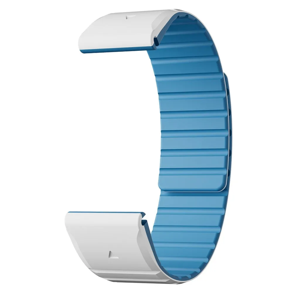 Garmin D2 Magnetic Silicone Dual Color Wristband with 26mm quick release (joint circumference: 170-230mm) - White / Blue