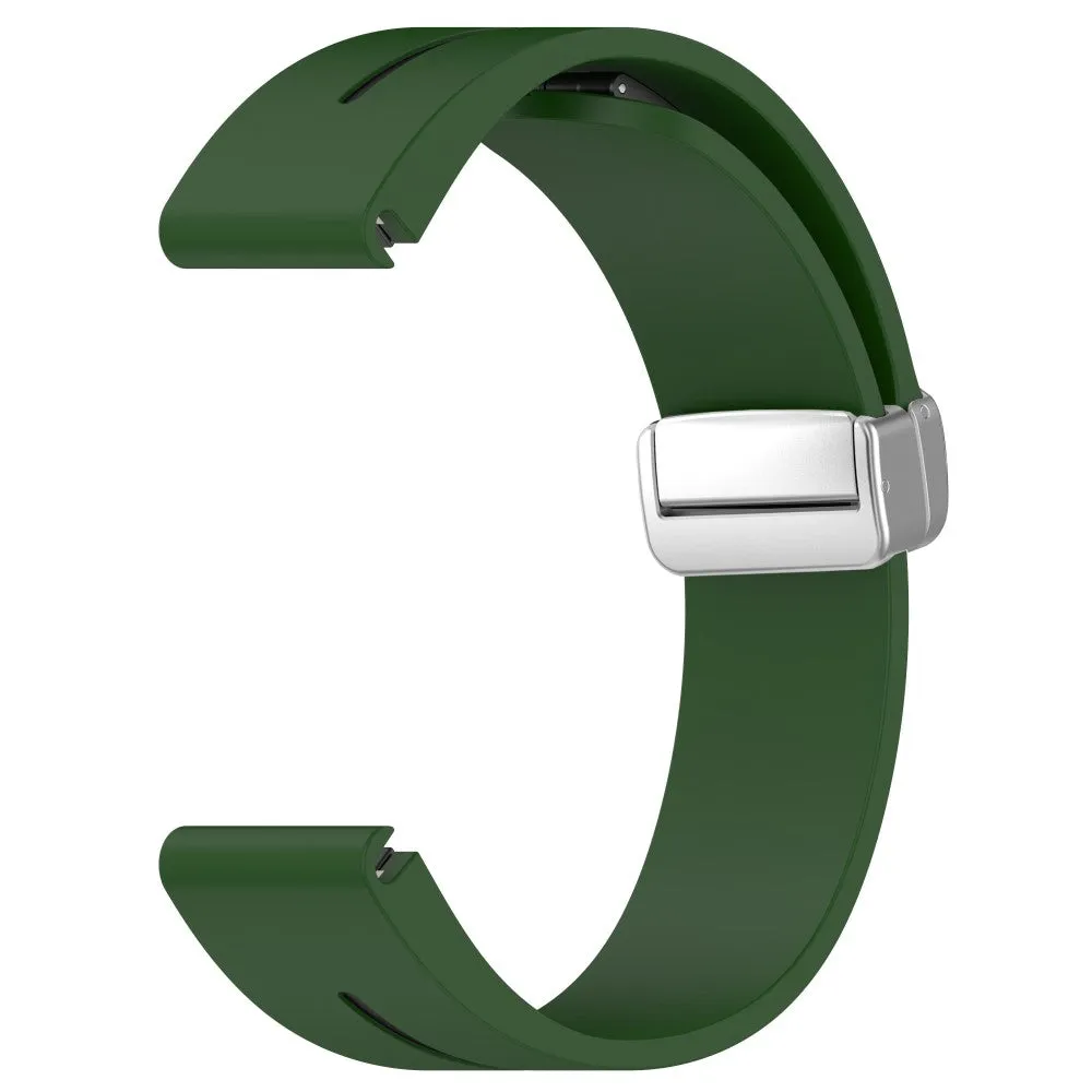 Garmin Fenix 7S Sapphire Silicone Sports Bracelet with Magnetic Clasp - Dark Green / Black