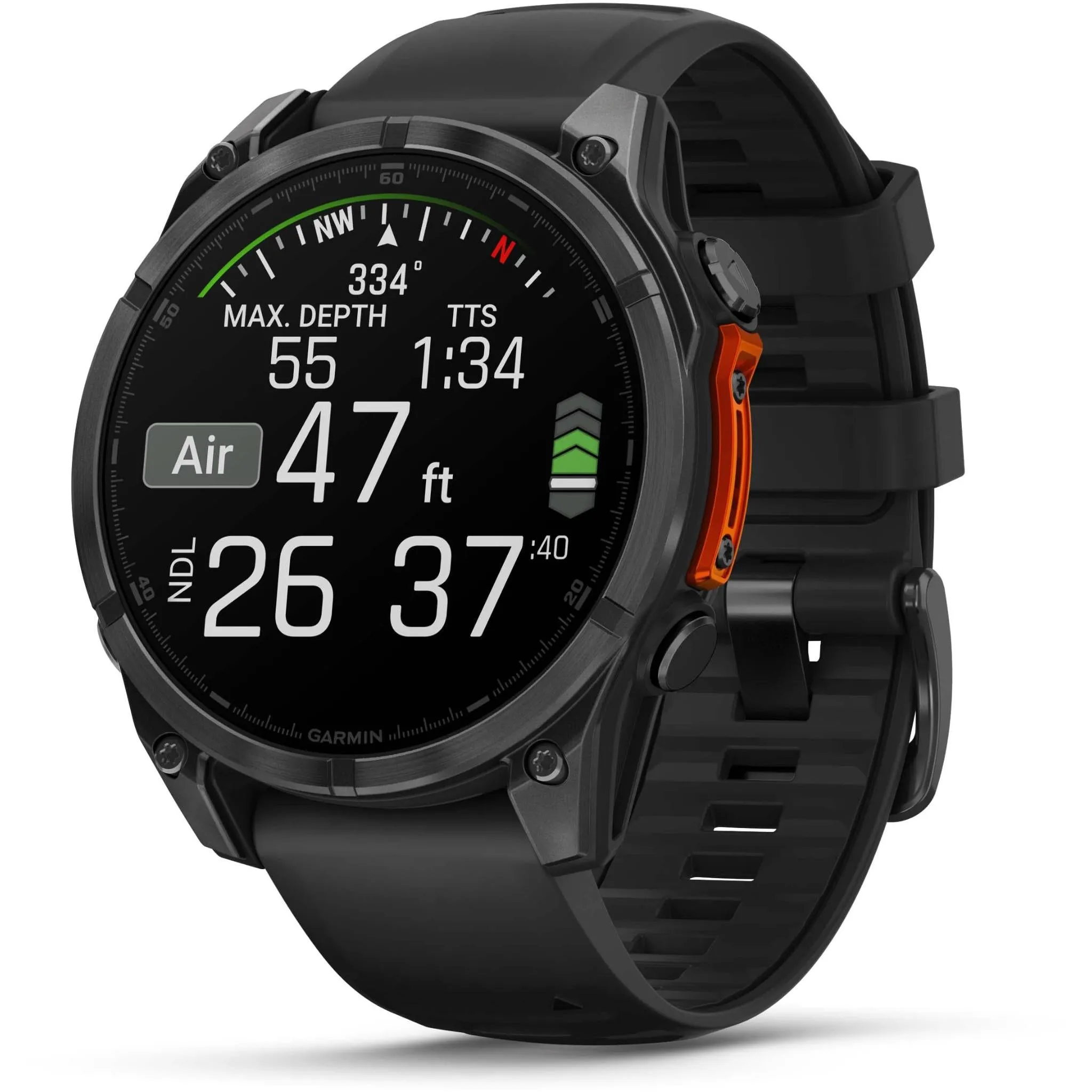 Garmin fenix® 8 47mm AMOLED Glass Slate Grey Steel with Black Band