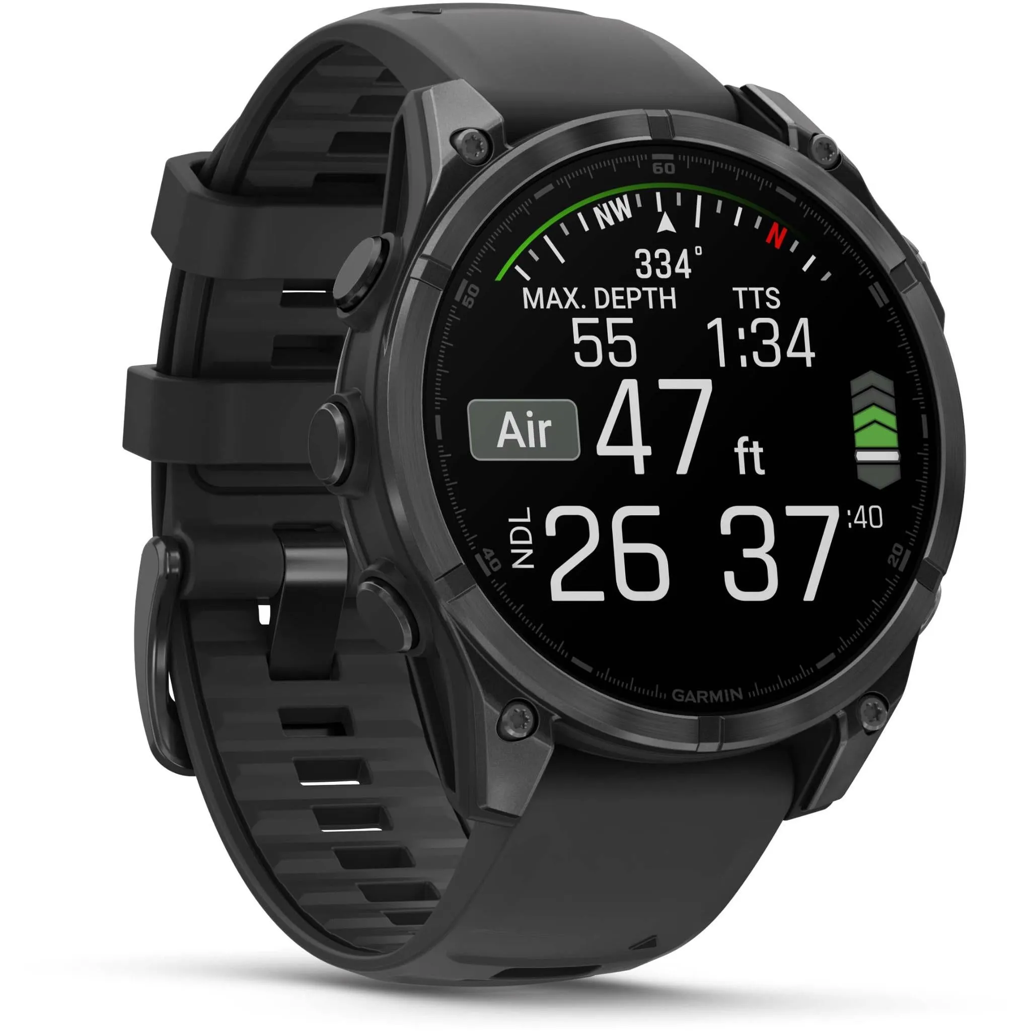 Garmin fenix® 8 47mm AMOLED Glass Slate Grey Steel with Black Band