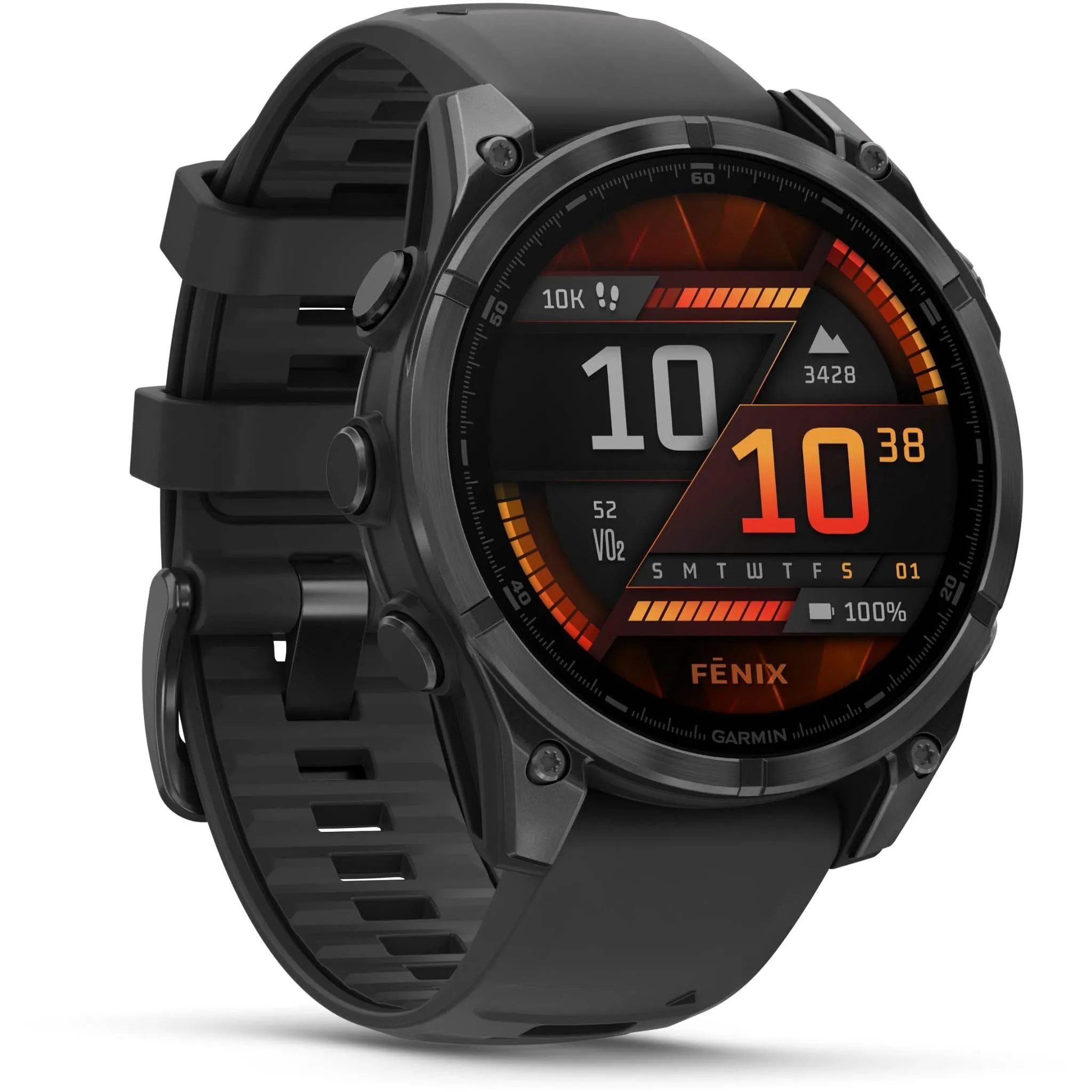 Garmin fenix® 8 47mm AMOLED Glass Slate Grey Steel with Black Band