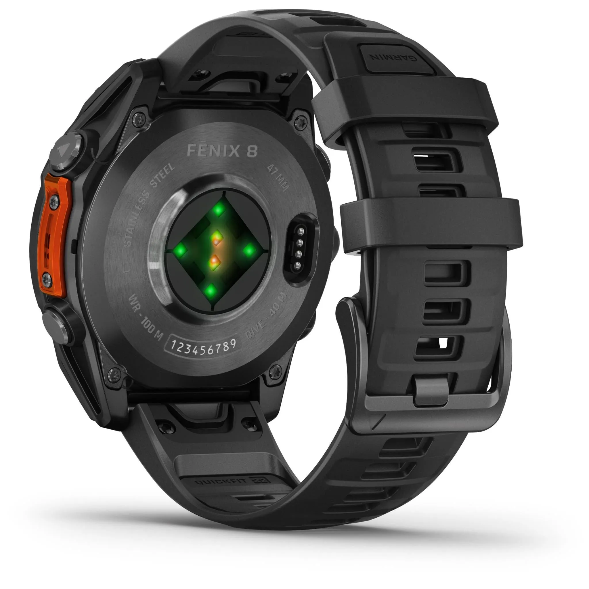 Garmin fenix® 8 47mm AMOLED Glass Slate Grey Steel with Black Band