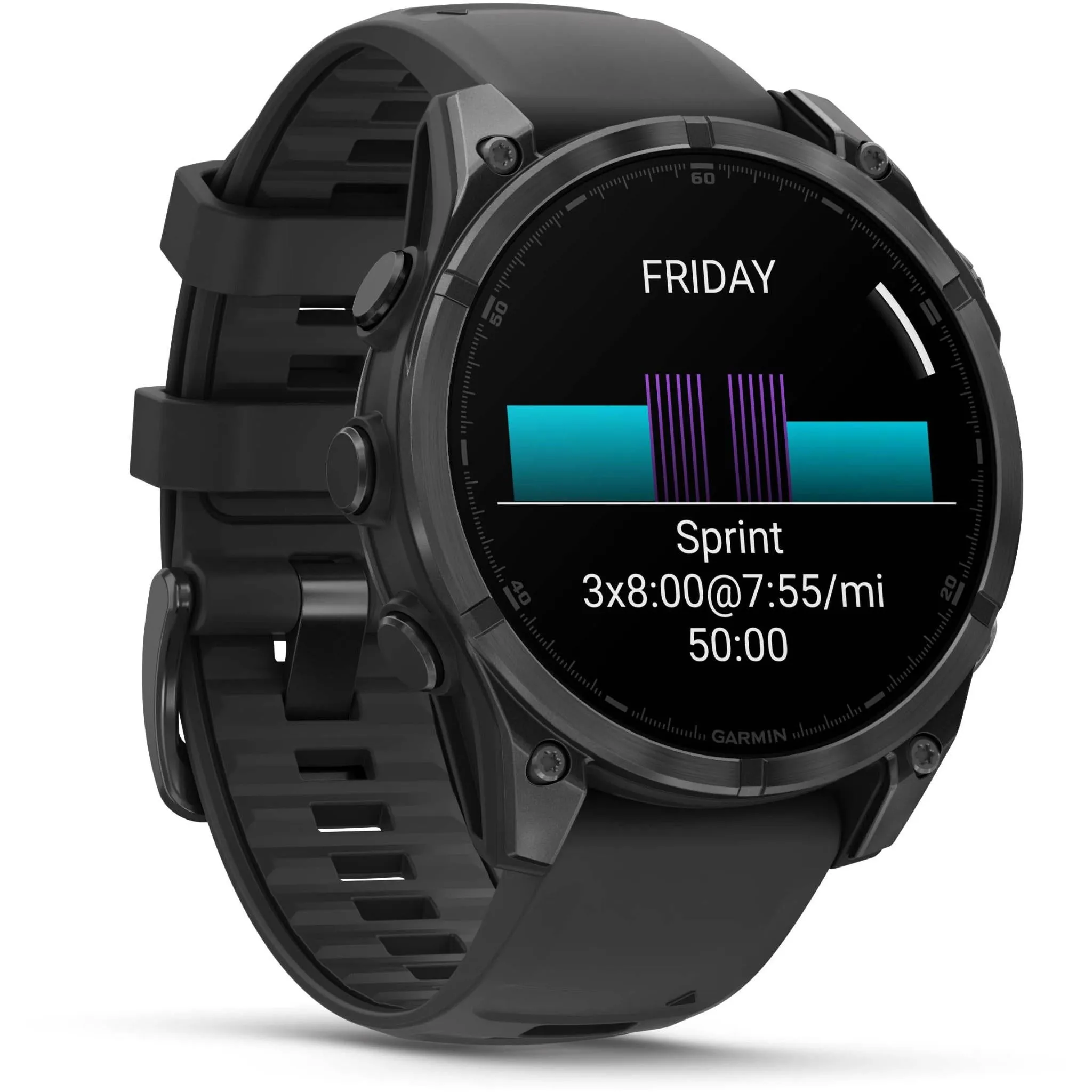 Garmin fenix® 8 47mm AMOLED Glass Slate Grey Steel with Black Band