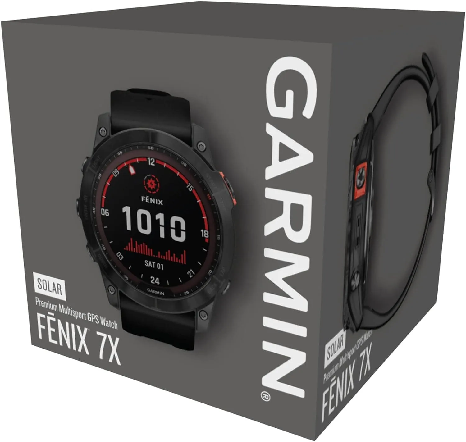 Garmin fēnix 7X SOLAR, Large Multisport GPS Smartwatch, Solar Charging, Advanced Health and Training Features, Up to 37 days battery life, Black