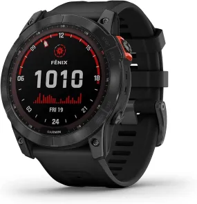 Garmin fēnix 7X SOLAR, Large Multisport GPS Smartwatch, Solar Charging, Advanced Health and Training Features, Up to 37 days battery life, Black