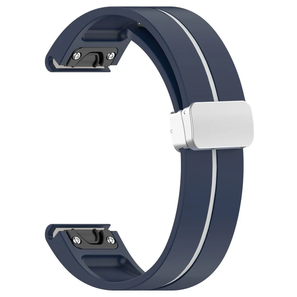 Garmin Forerunner 645 silicone wristband with magnetic clasp (joint circumference: 170-220mm) - Blue / White