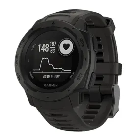 Garmin Instinct 22mm Silikone Rem m. Stifter - Sort