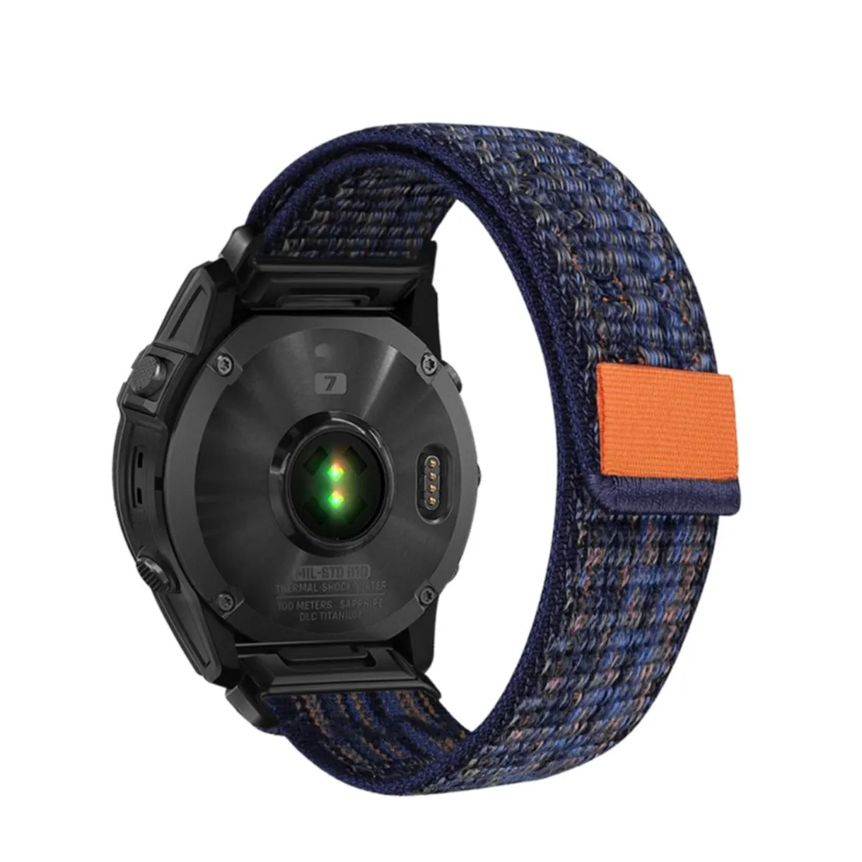 Garmin Tactix Delta Solar Nylon Quickfit wristband (joint circumference: 160-220 mm) - Blue / Orange