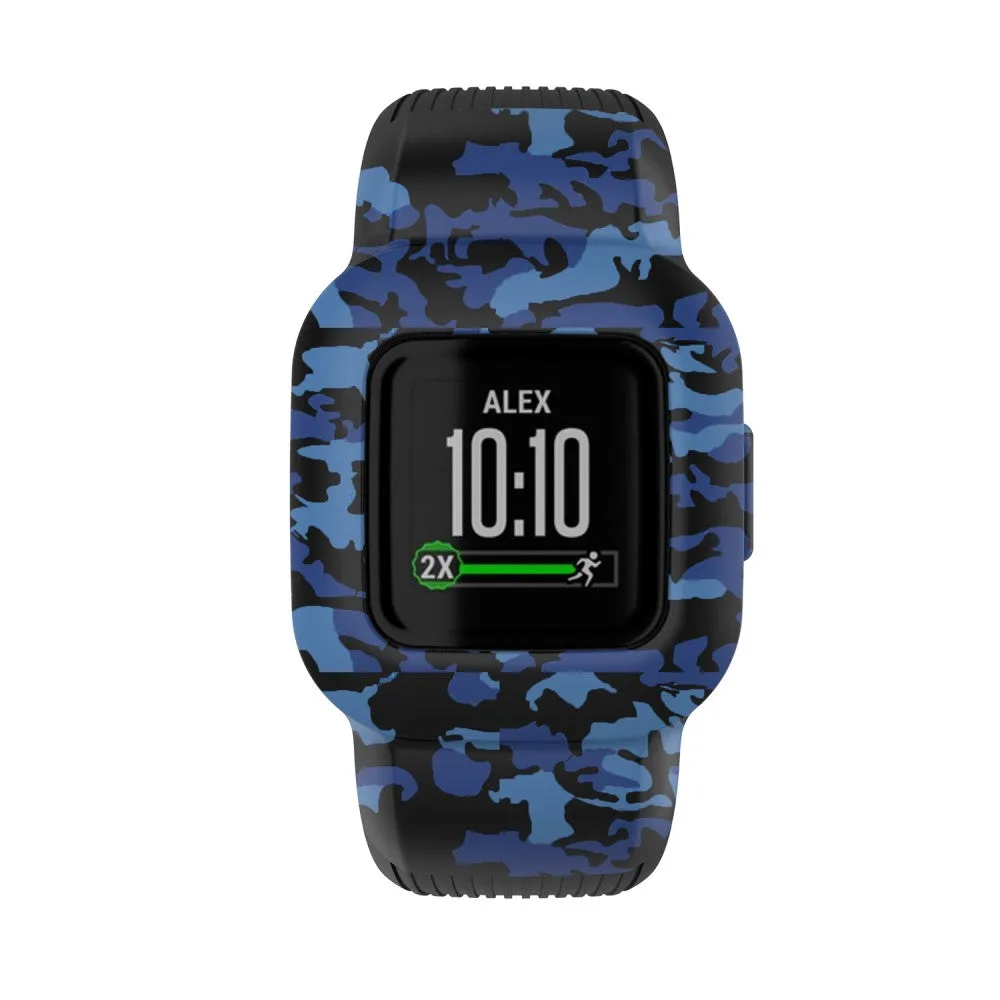 Garmin Vivofit JR 3 Replacement Silicone Sports Armband (Joint Size: 160mm) - Camouflage Blue