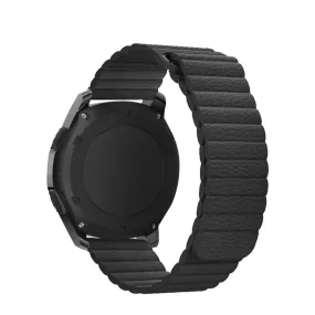 Garmin Vivomove 3S replacement genuine leather strap with magnetic clasp (joint circumference: 150 - 200mm) Black