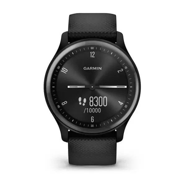 Garmin Vivomove Sport Smart Watch with Silicone Band - Black | 49-GAR-010-02566-00