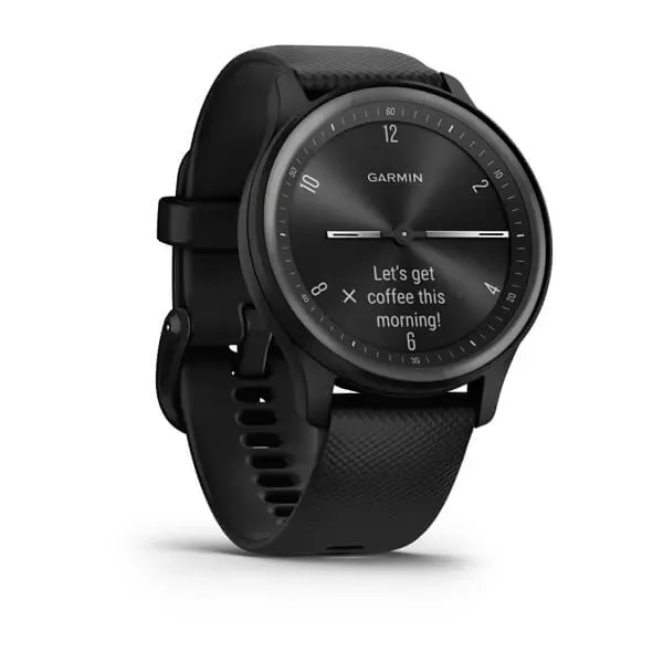 Garmin Vivomove Sport Smart Watch with Silicone Band - Black | 49-GAR-010-02566-00