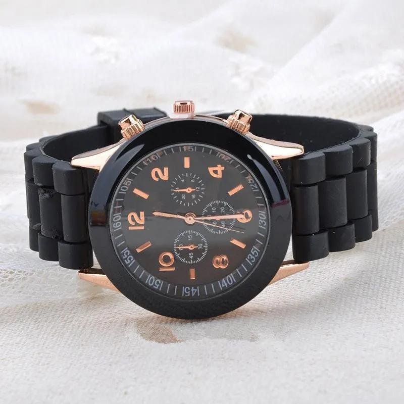 Geneva Casual Watch Women Dress Watch Quartz Military men Silicone watches Unisex Wristwatch Sports watch relogio feminino