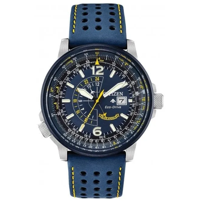 Gents Eco-Drive Blue Angels Strap Watch BJ7007-02L