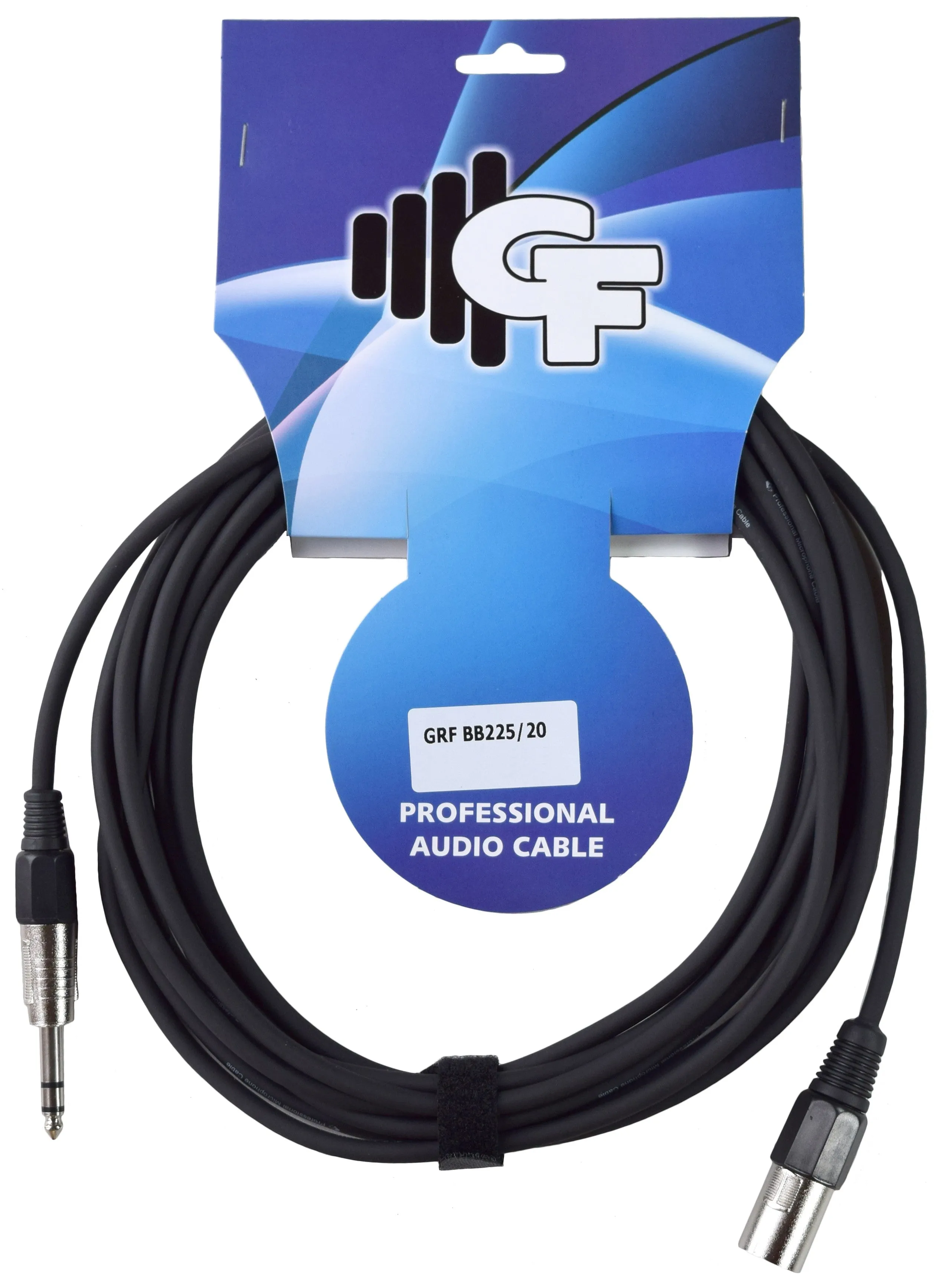 GF PLATINUM SERIES MICROPHONE CABLE XLR MALE TO TRS 1/4 MALE  - 20 FEET