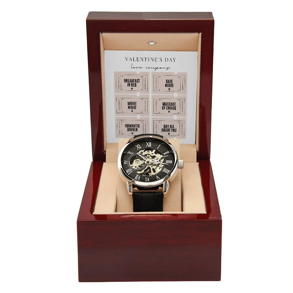 Gifts for Husband Valentine's Day Openwork Watch Gifts for Men