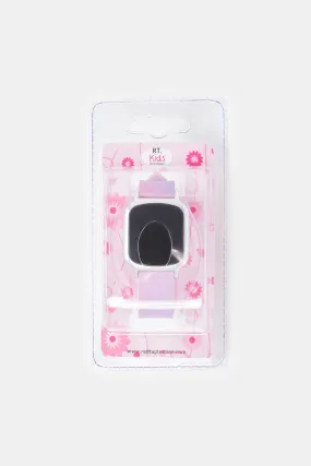 Girls Pink Printed Digital Watch