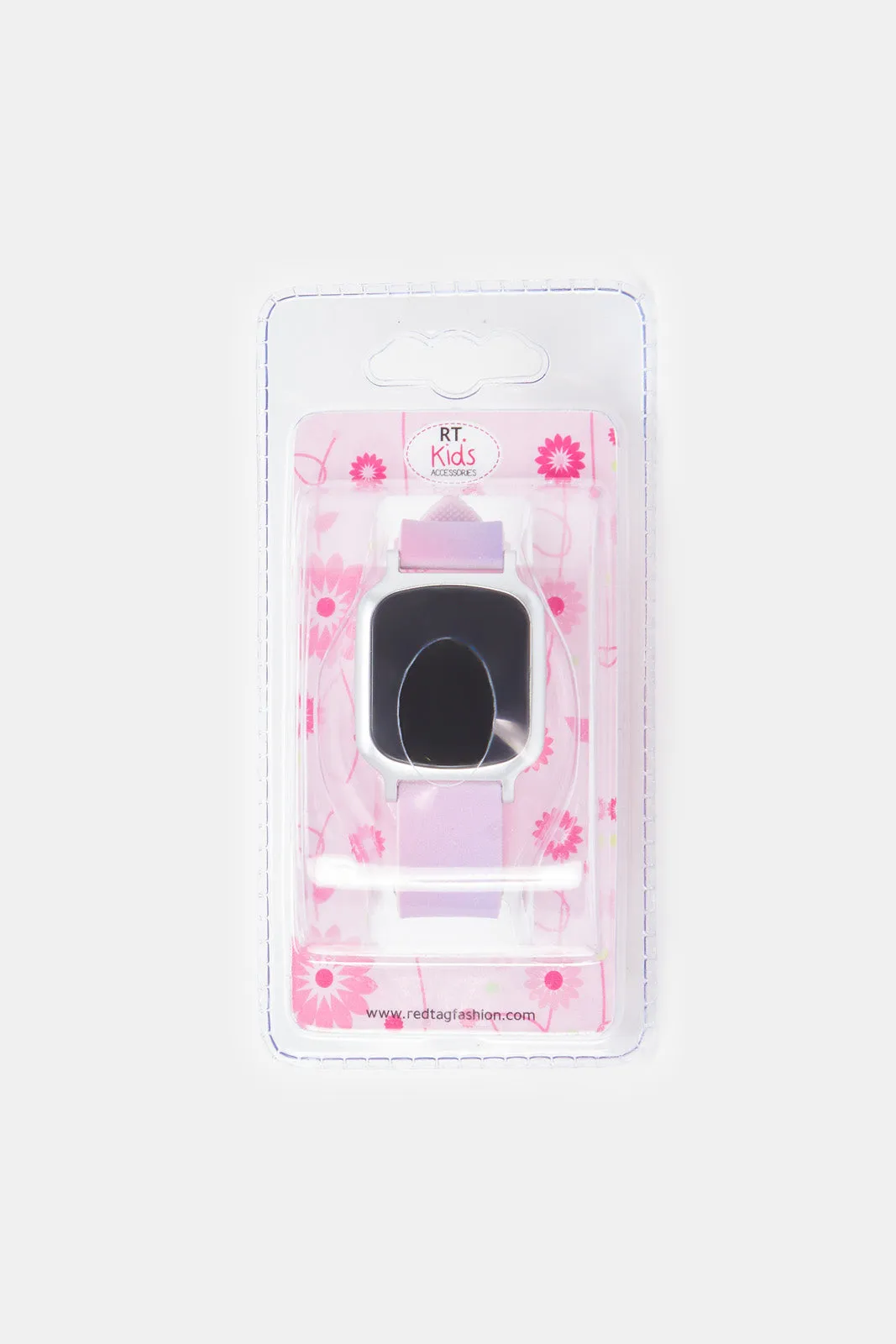 Girls Pink Printed Digital Watch