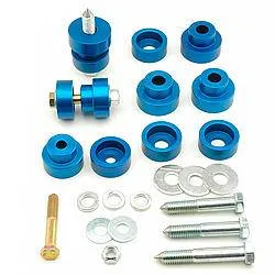 Global West Body Mount Bushing Kit - Black - Aluminum - GM - 1967-73 Camaro/Firebird / 1968-74 Nova