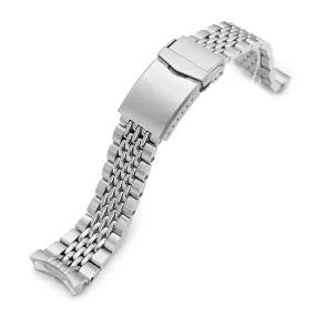 Goma BOR for Seiko 5 Sports GMT V-Clasp, Brushed with Polished Center